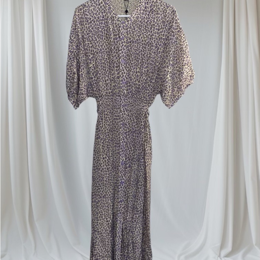 Whistles Dash Leopard MIDI Dress, Size 12